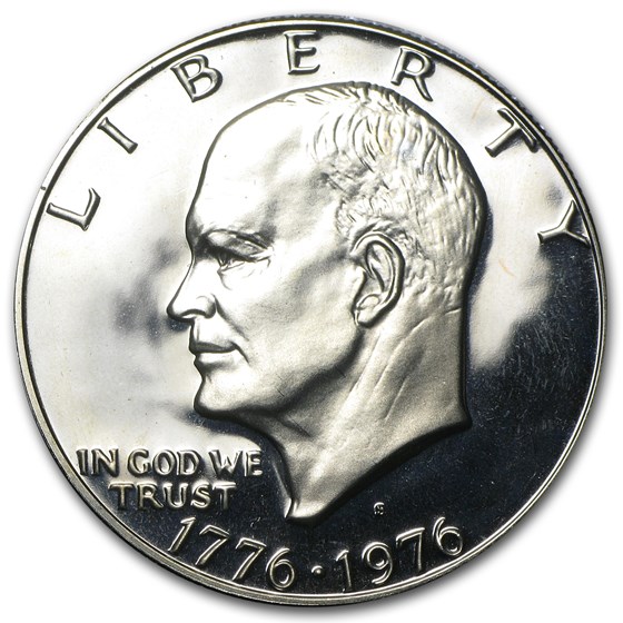 1976-S Clad Eisenhower Dollar Gem Proof (Type-1) Flat Letters 1976-S Clad Eisenhower Dollar Gem Proof (Type-1) Flat Letters